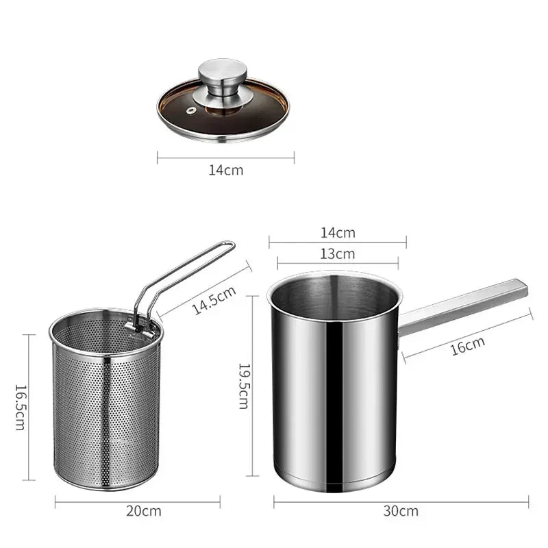 Stainless Steel Deep Fryer Pot