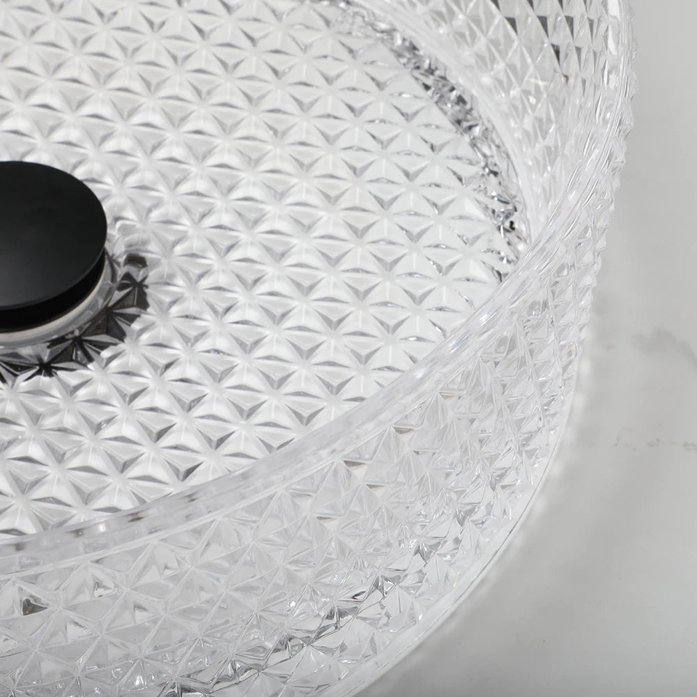 Transparent Thick Glass Basin Set