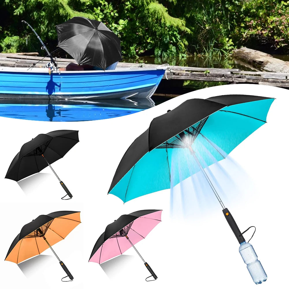 Portable Umbrella with Fan Misting