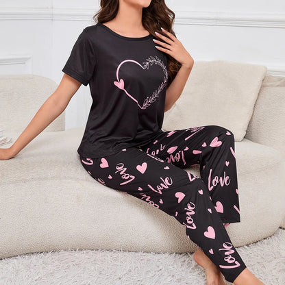 Adorable Heart Print Soft Set